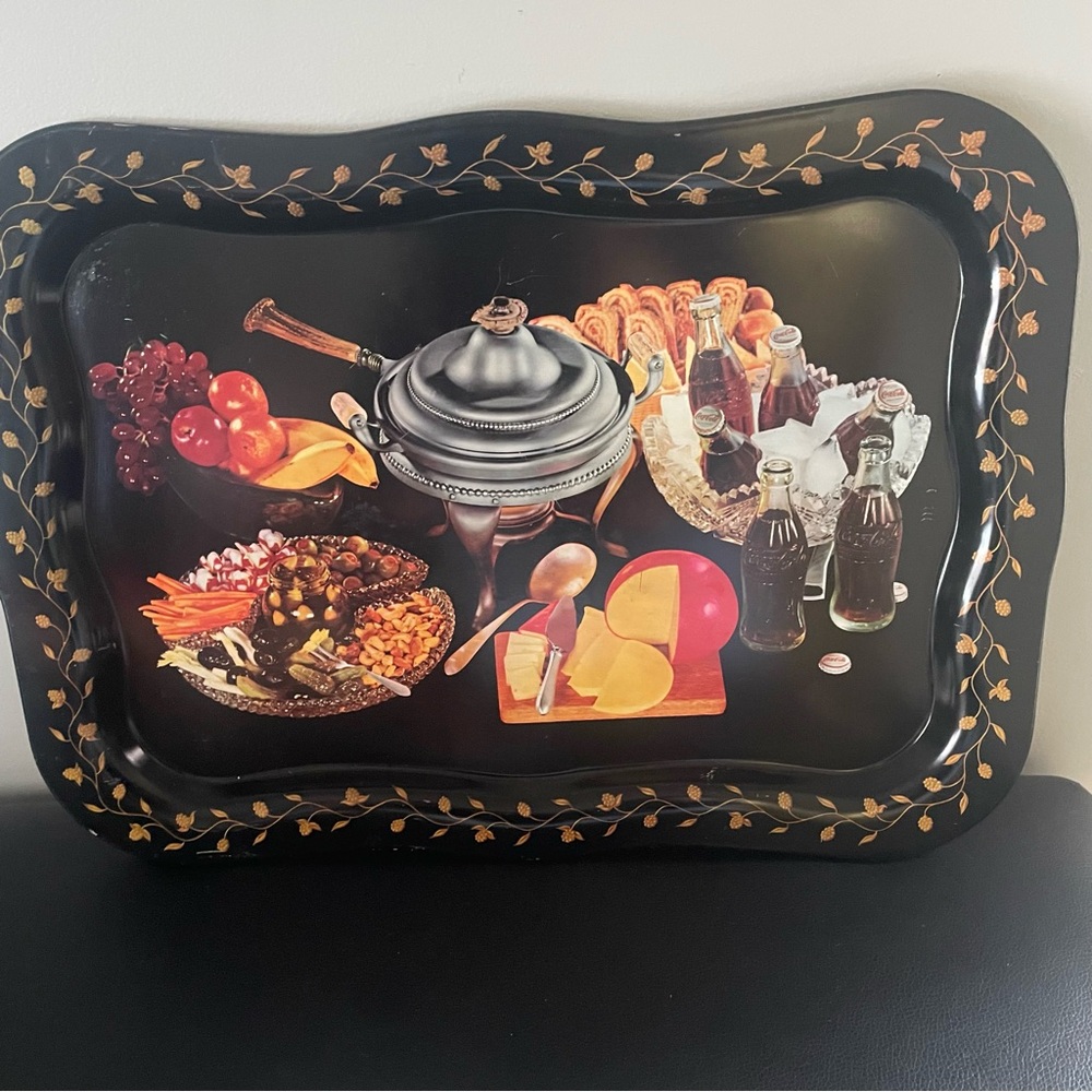 Coca cola black serving tray
